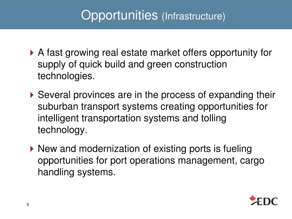 opportunities infrastructure