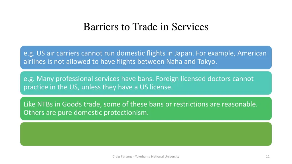 barriers to trade in services