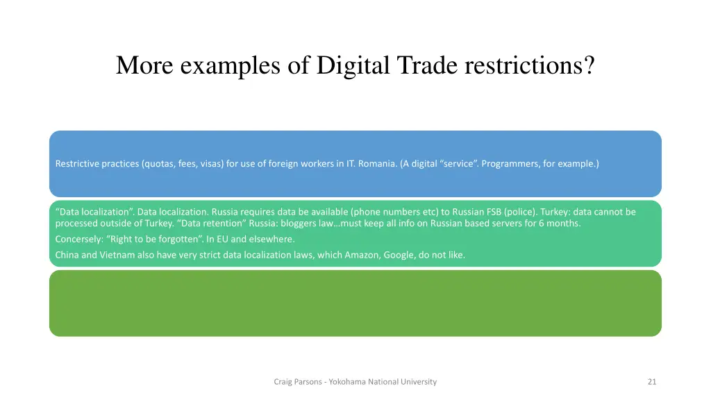 more examples of digital trade restrictions