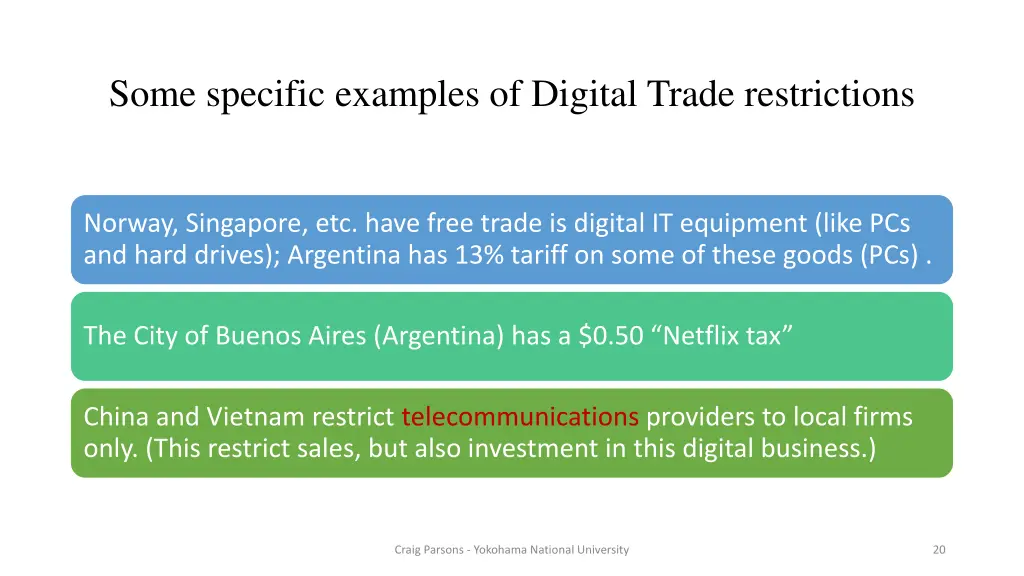 some specific examples of digital trade