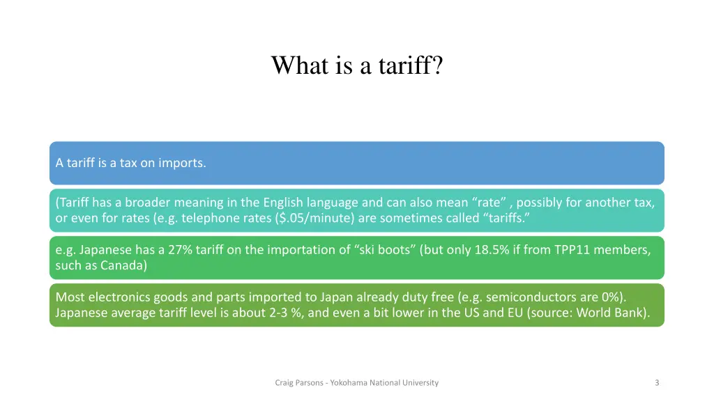 what is a tariff