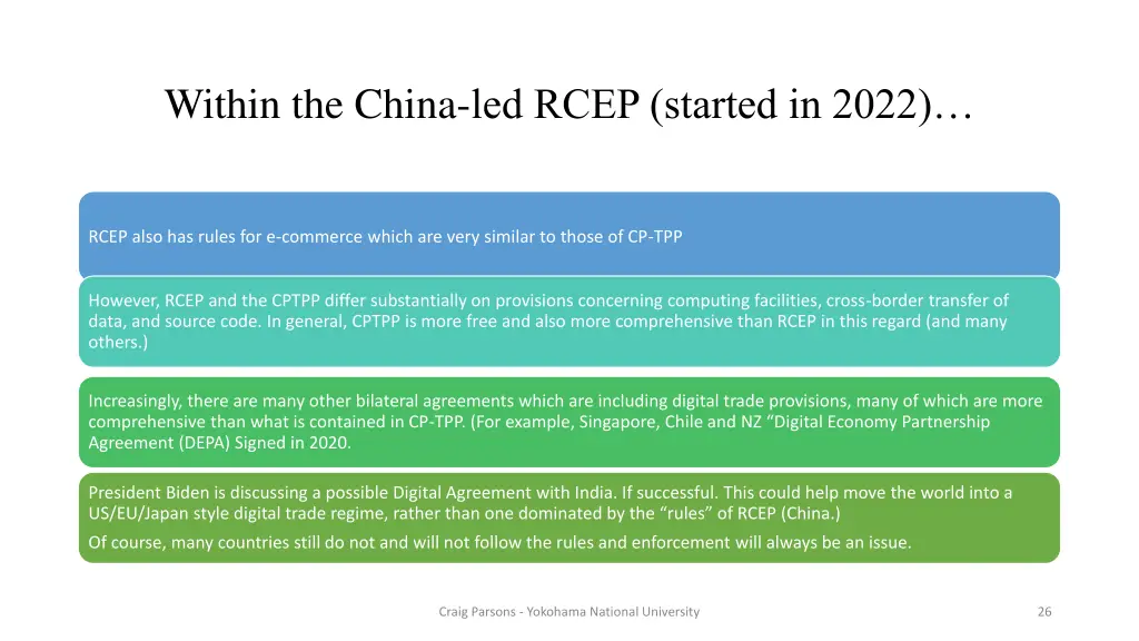 within the china led rcep started in 2022