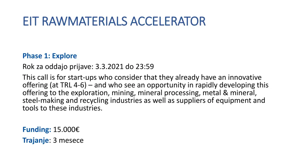 eit rawmaterials accelerator eit rawmaterials