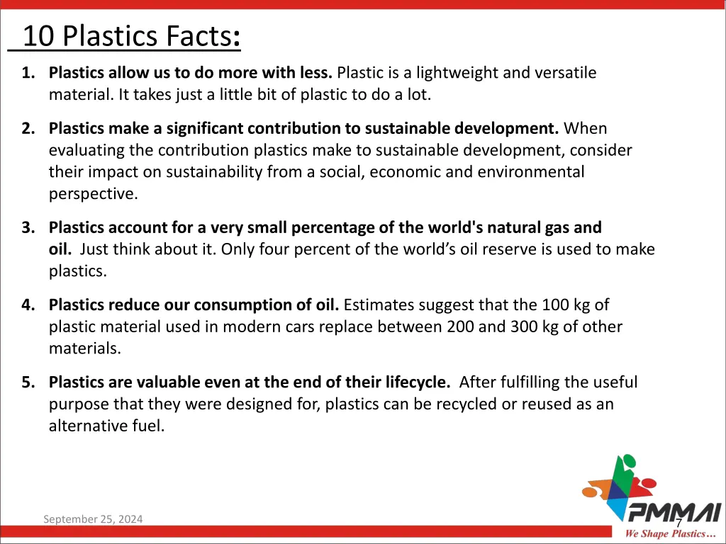 10 plastics facts