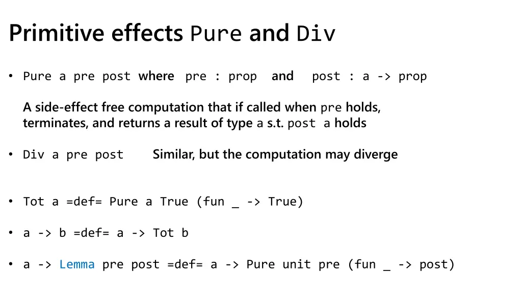 primitive effects pure and div