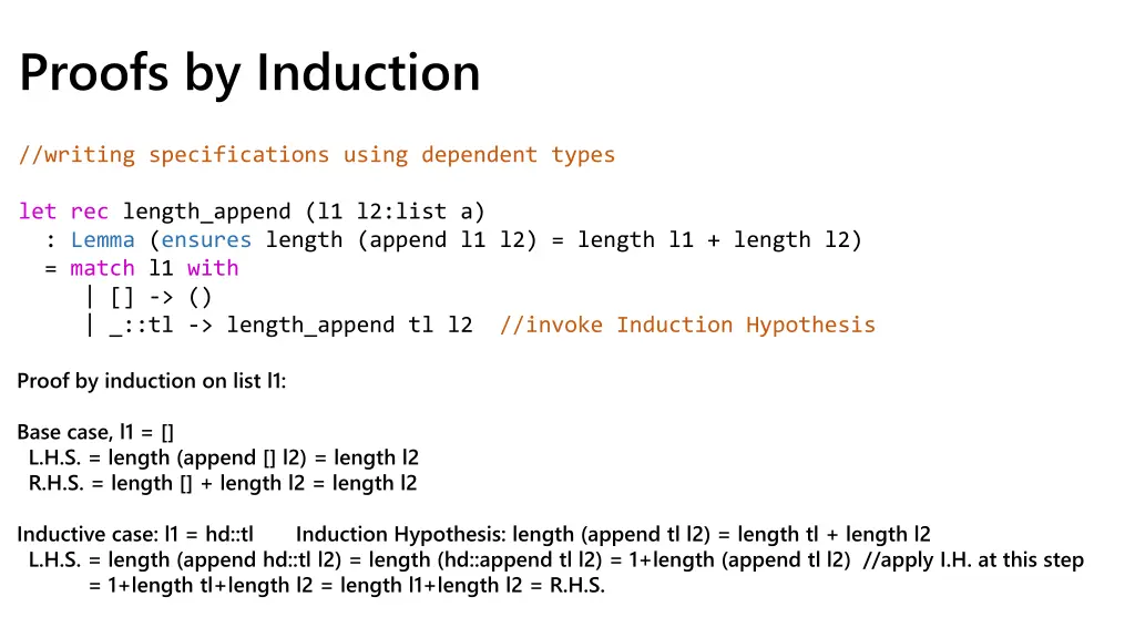 proofs by induction