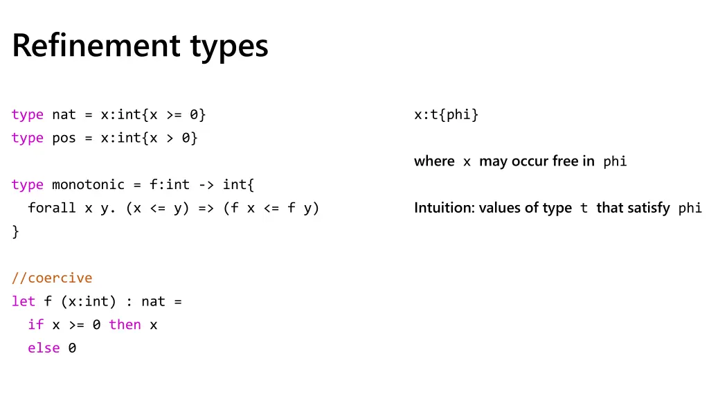 refinement types