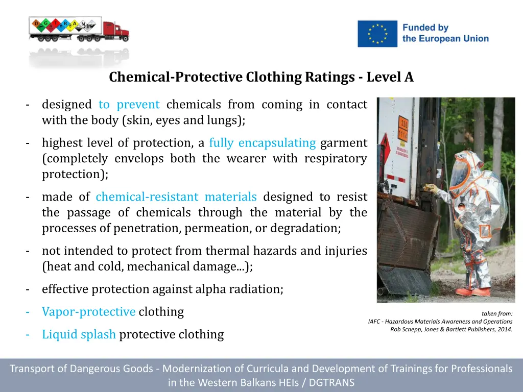 chemical protective clothing ratings level a