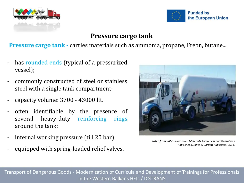 pressure cargo tank