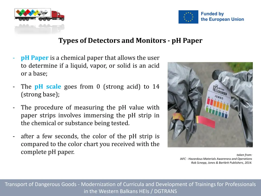 types of detectors and monitors ph paper