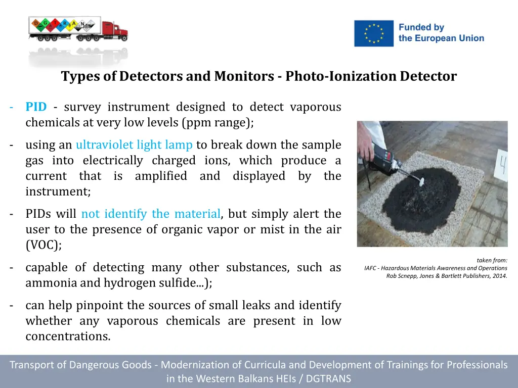 types of detectors and monitors photo ionization