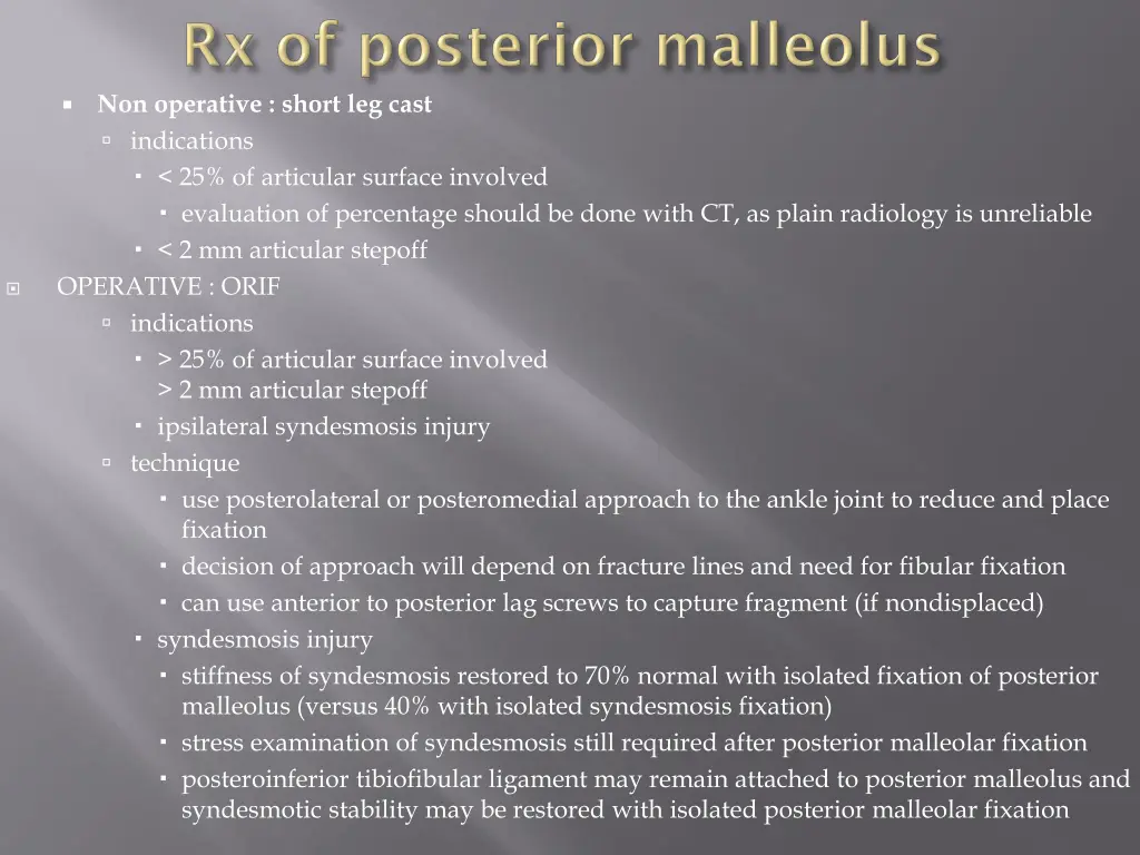 non operative short leg cast indications