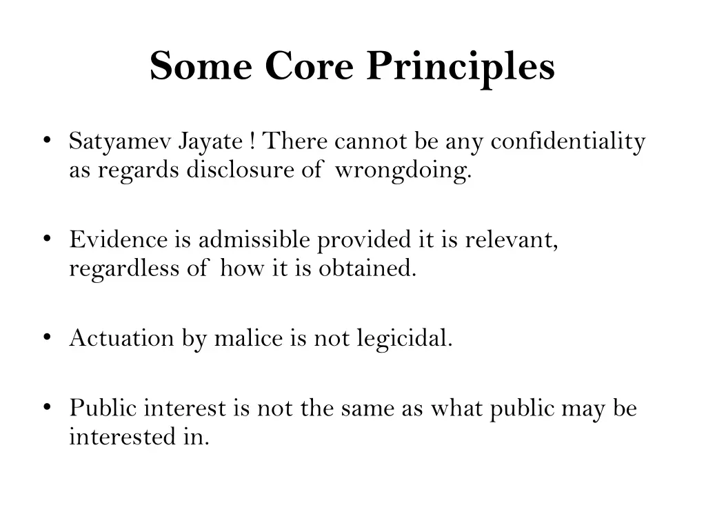 some core principles