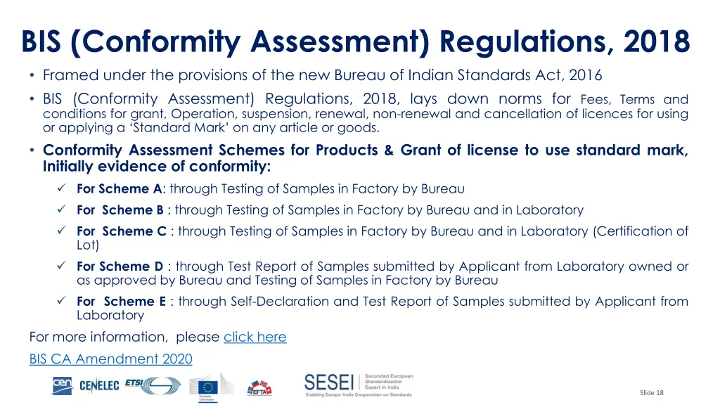 bis conformity assessment regulations 2018 framed