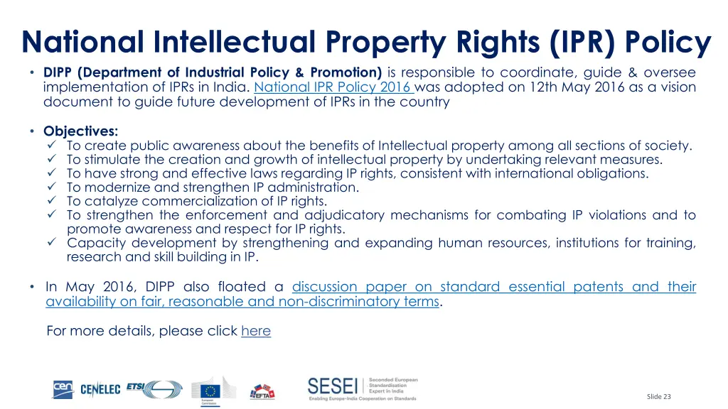 national intellectual property rights ipr policy