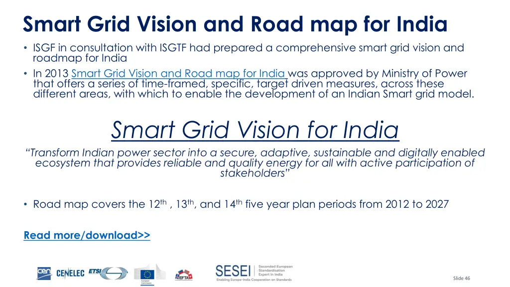 smart grid vision and road map for india isgf