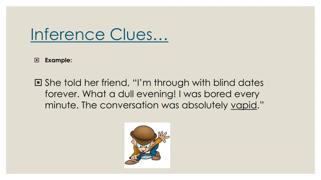 inference clues