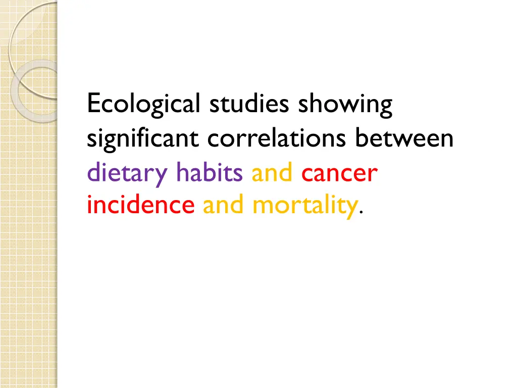 ecological studies showing significant