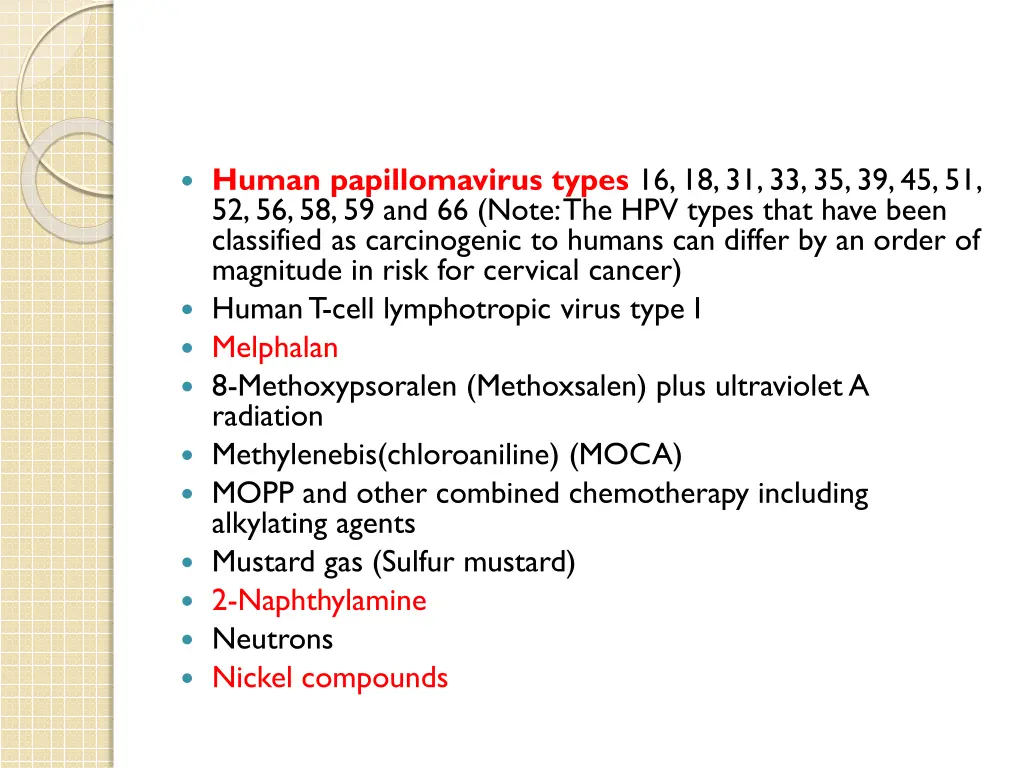 human papillomavirus types