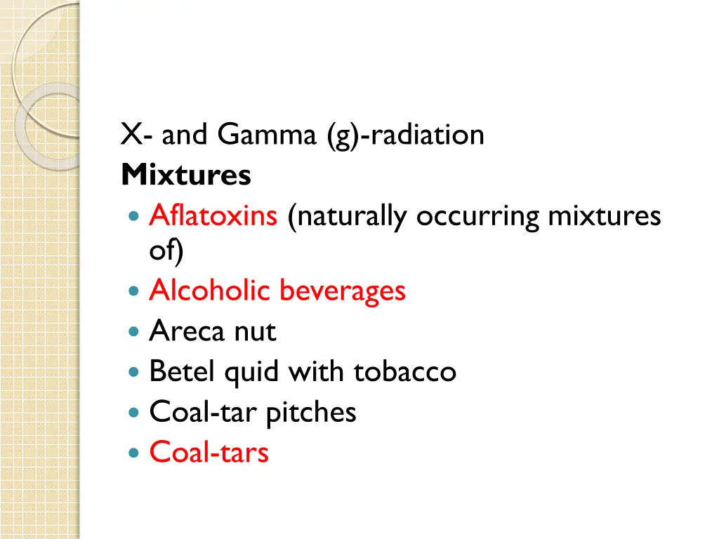 x and gamma g radiation mixtures aflatoxins