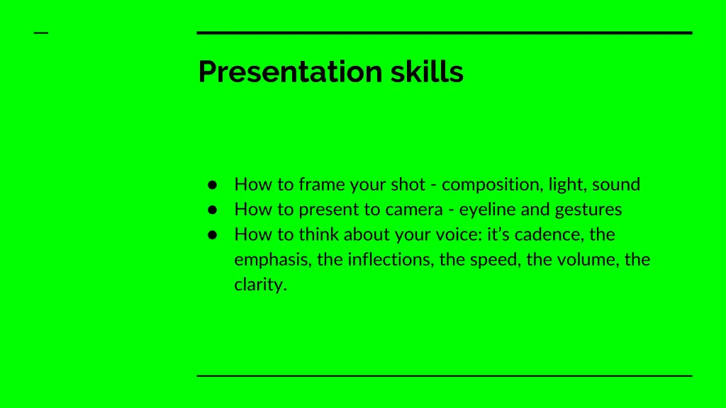 presentation skills