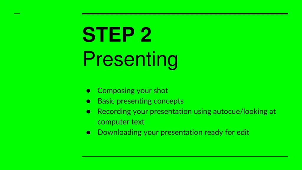 step 2 presenting