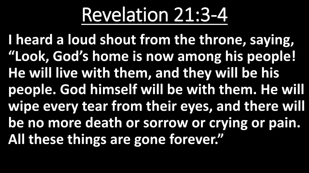 revelation 21 3 revelation 21 3 4 4 i heard