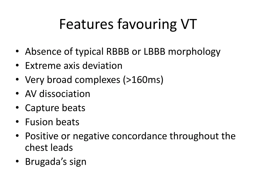 features favouring vt