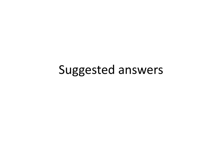 suggested answers