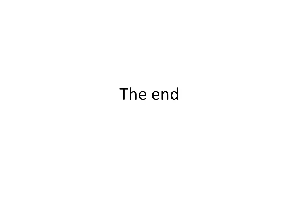 the end