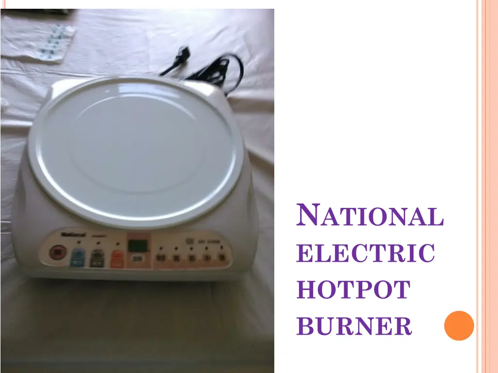 n ational electric hotpot burner