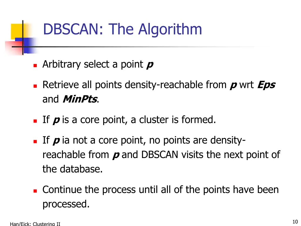 dbscan the algorithm