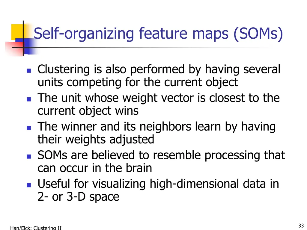 self organizing feature maps soms