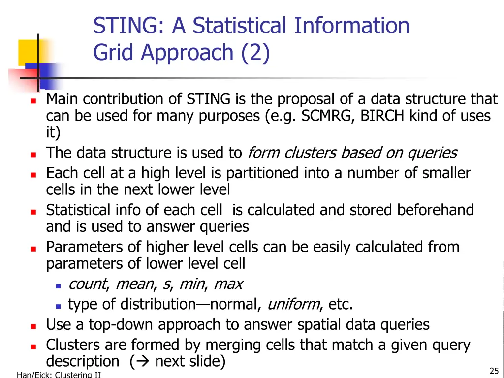 sting a statistical information grid approach 2