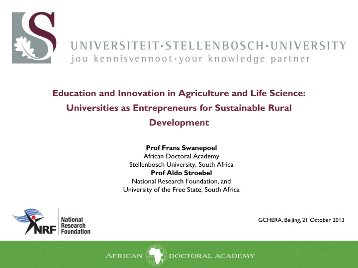 education and innovation in agriculture and life