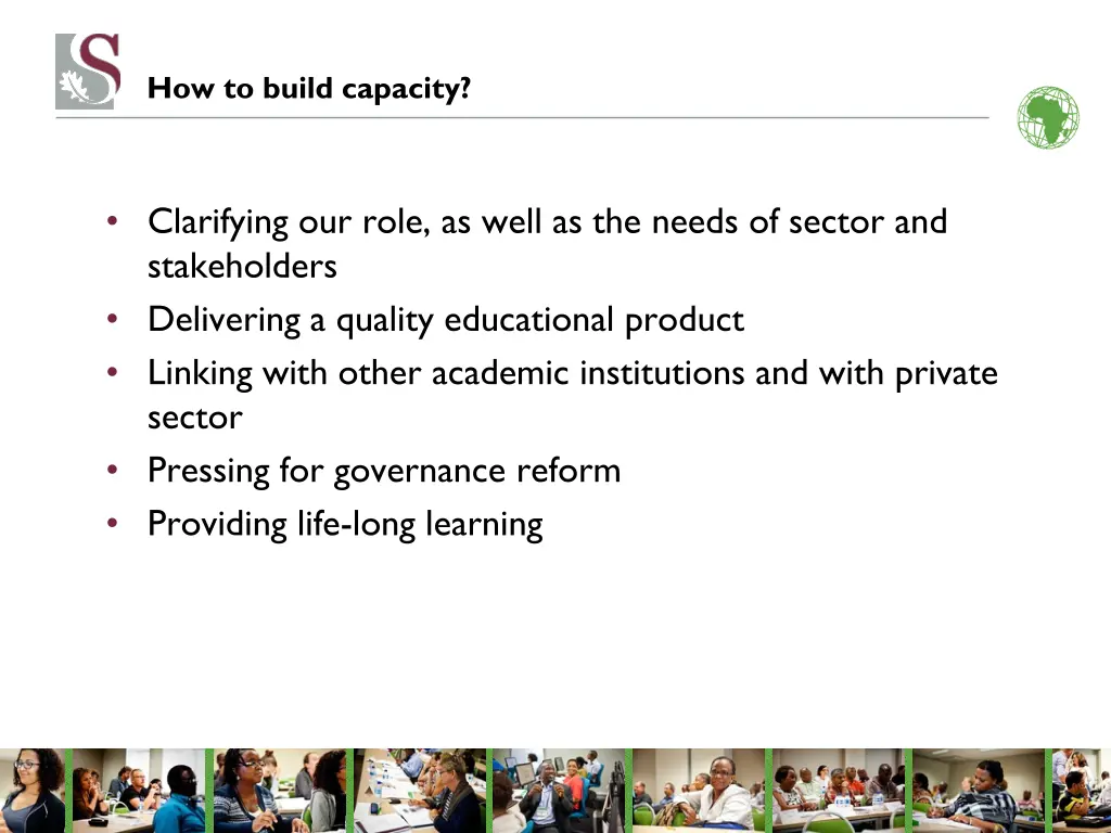 how to build capacity