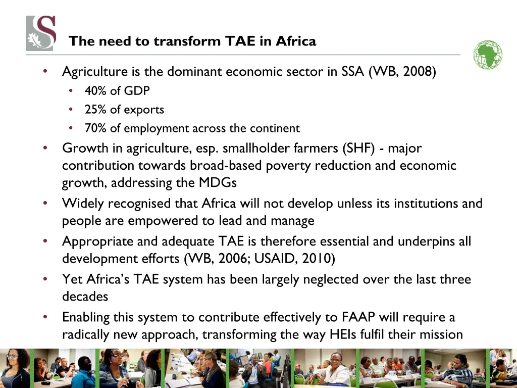 the need to transform tae in africa