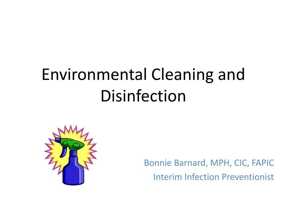 environmental cleaning and disinfection