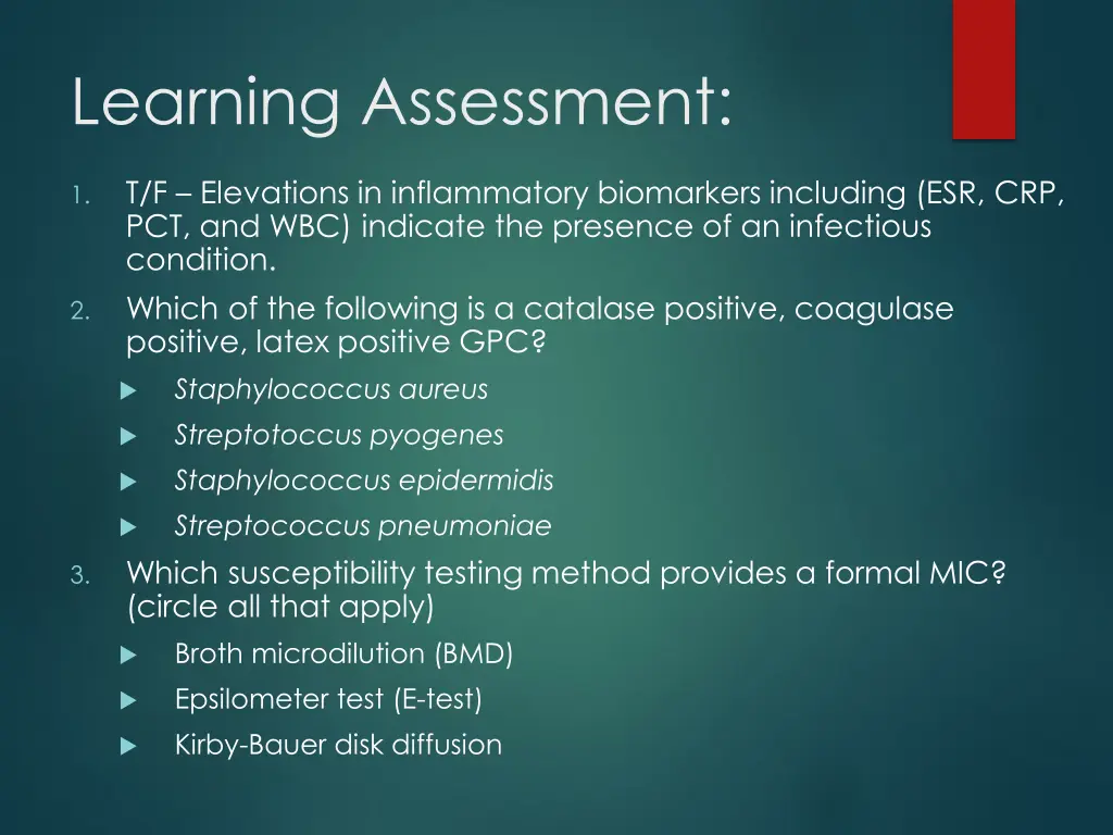 learning assessment