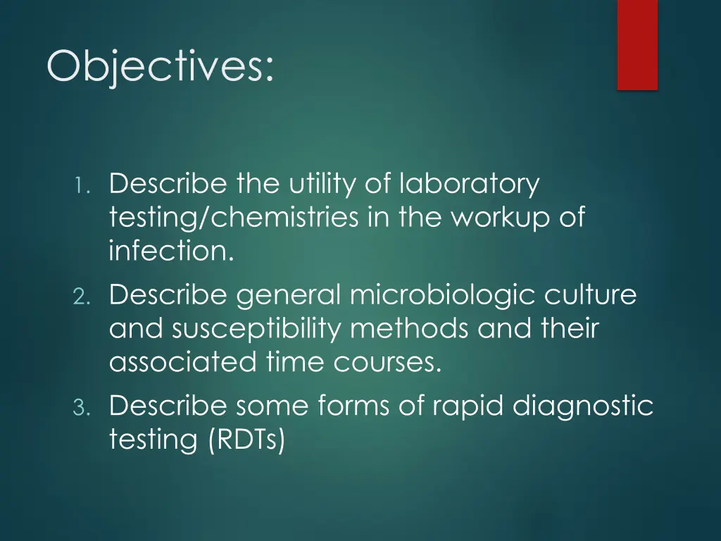 objectives