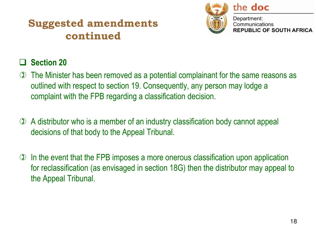 suggested amendments continued 12