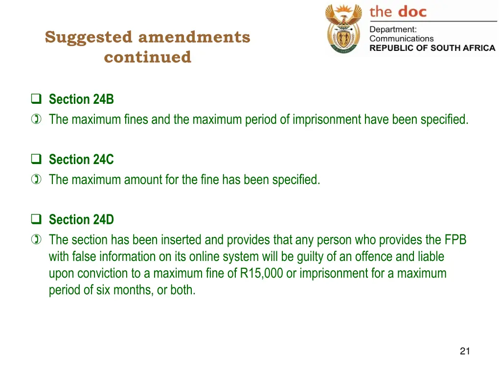 suggested amendments continued 15