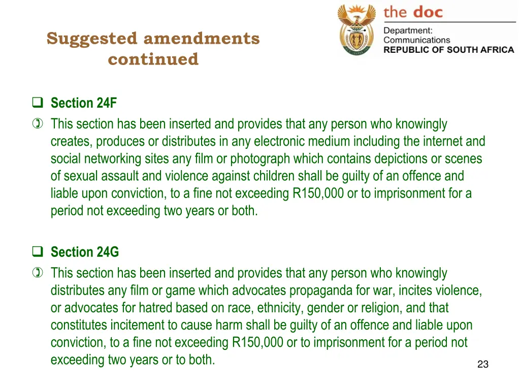 suggested amendments continued 17