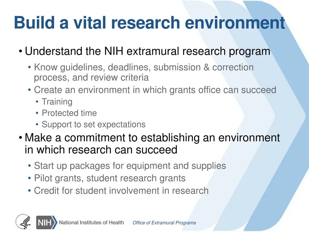 build a vital research environment