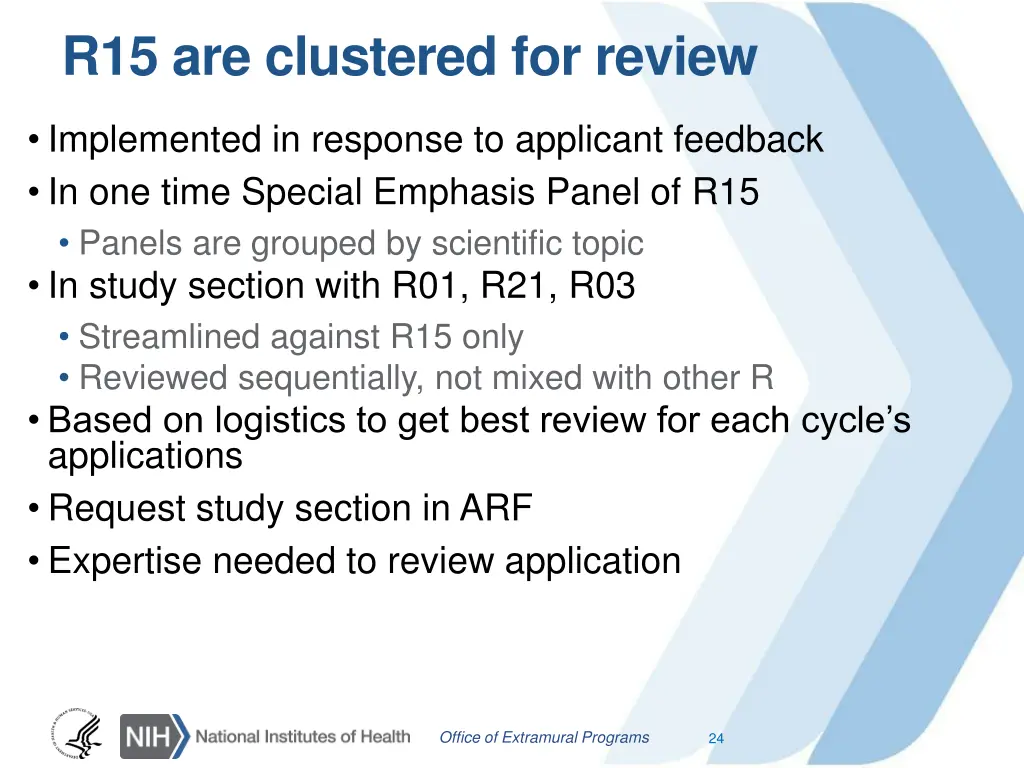 r15 are clustered for review