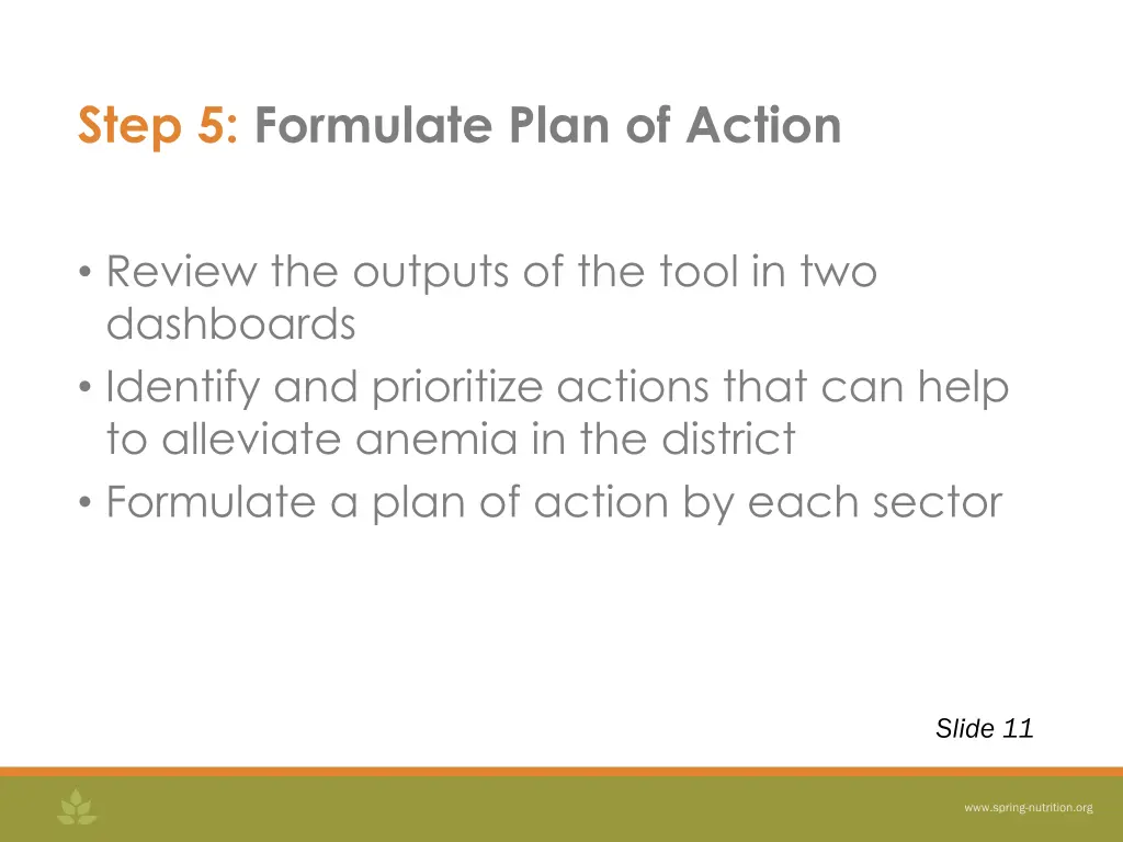 step 5 formulate plan of action