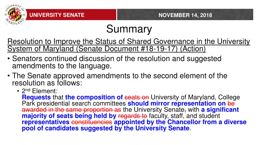 university senate 6