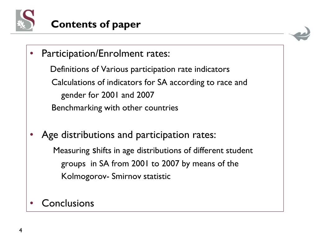 contents of paper