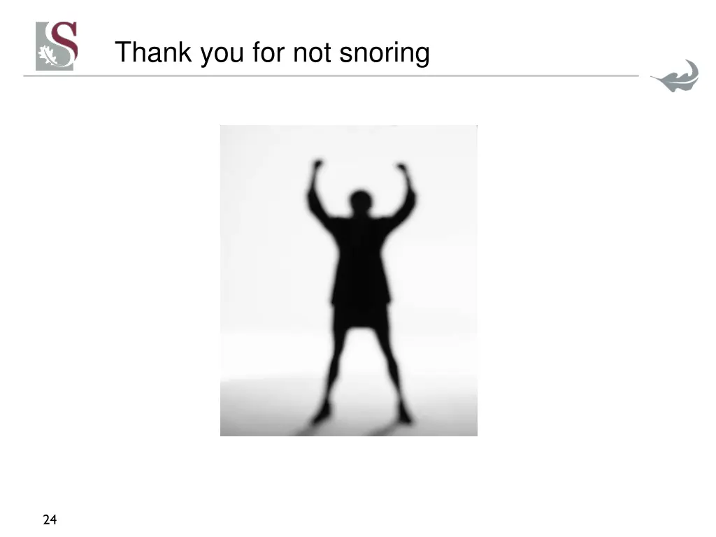 thank you for not snoring