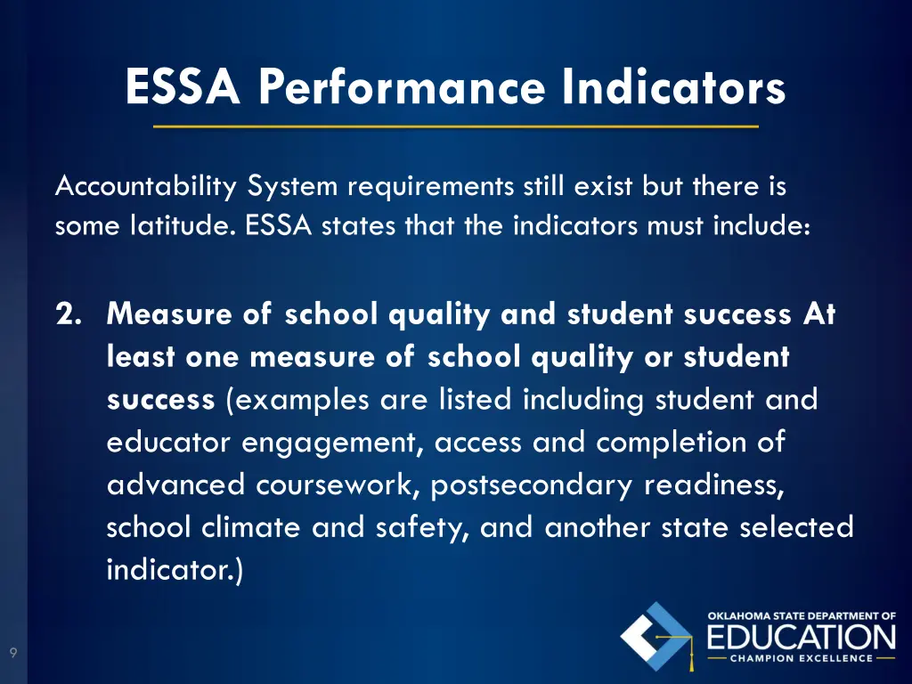 essa performance indicators 1